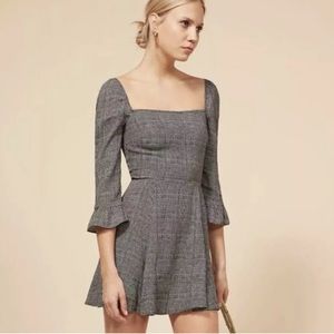 REFORMATION JULIEN DRESS HEATHERED PLAID